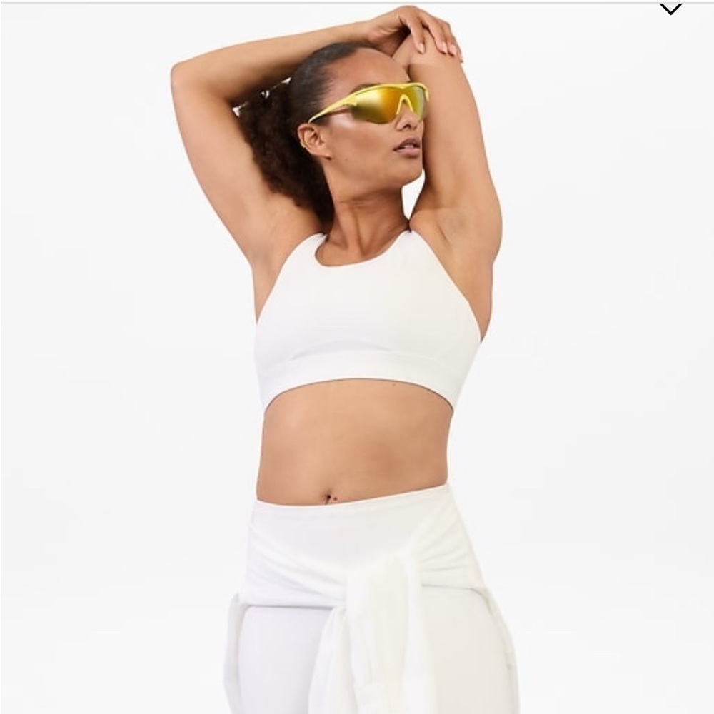 White Women's Sports Bra